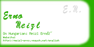 erno meizl business card